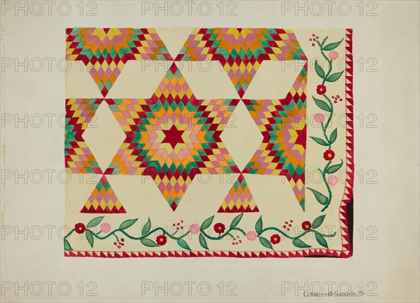 Applique Quilt, c. 1936.