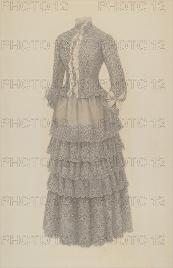 Bustle Dress, c. 1939.