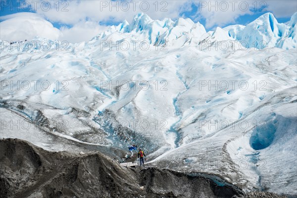 Hiking on a Glacier.