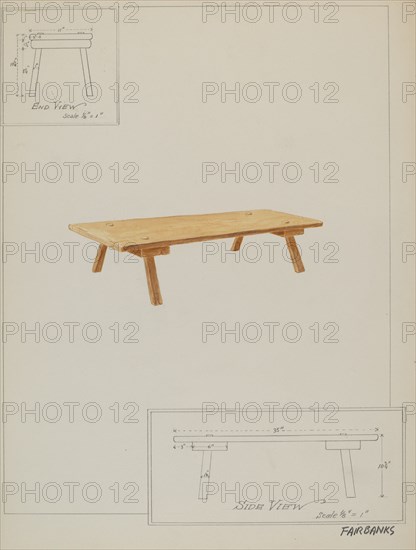 Meal Bench, c. 1937.