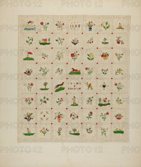 Bedspread, c. 1940.