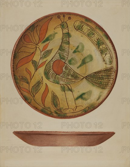 Plate, c. 1940.