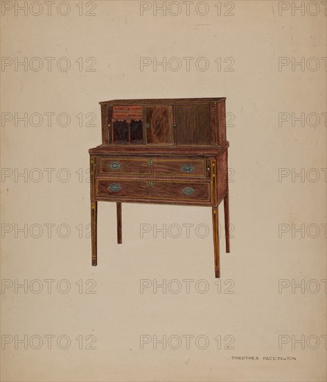 Desk, c. 1938.