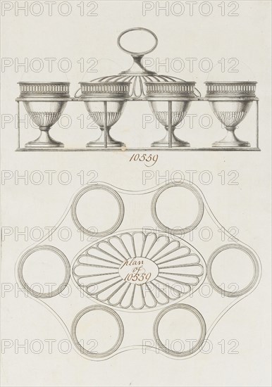 Egg Caddy, ca. 1790. Creator: Matthew Boulton.