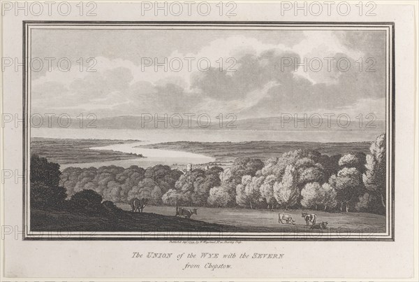 The Union of the Wye with the Severn from Chepstow, from "Remarks on a Tour to Wales", 1799. Creator: John Hill.