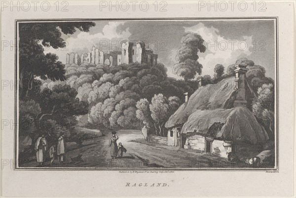 Ragland, from "Remarks on a Tour to North and South Wales, in the year 1797", February 1, 1800. Creator: John Hill.