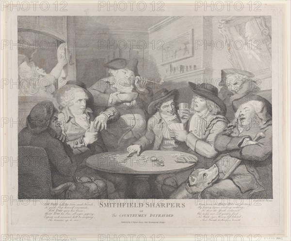 Smithfield Sharpers, or the Countryman Defrauded, [April 10, 1787], reissued 1809-1816. Creator: John Keyse Sherwin.