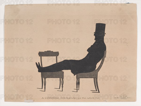 Silhouette of a Celebrated Commander on the Retir'd List, 1830-1835. Creator: John Bruce.