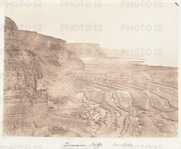 Dunraven Cliffs - Low Tide, 1853-1856. Creator: John Dillwyn Llewelyn.