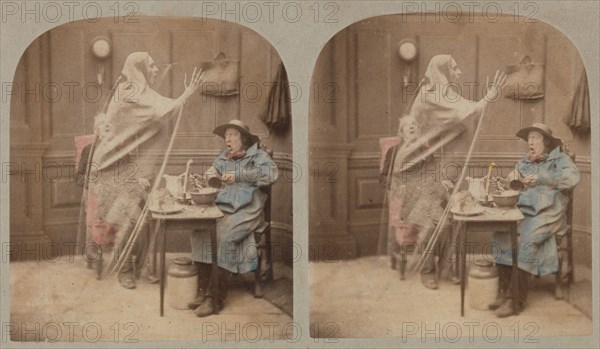 The Ghost in the Stereoscope, ca. 1856. Creator: London Stereoscopic & Photographic Co.