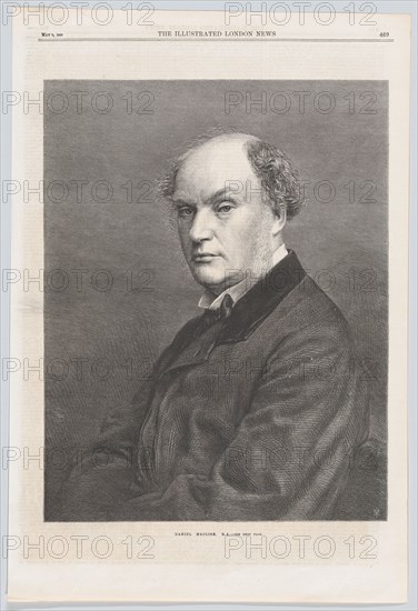 Daniel Maclise, R.A., from "Illustrated London News", May 9, 1868. Creator: Mason Jackson.