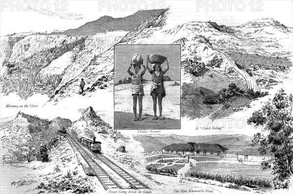 ''Scenes on the Railway from Bombay to Khandalla, Bhor Ghats, India', 1890. Creator: Unknown.