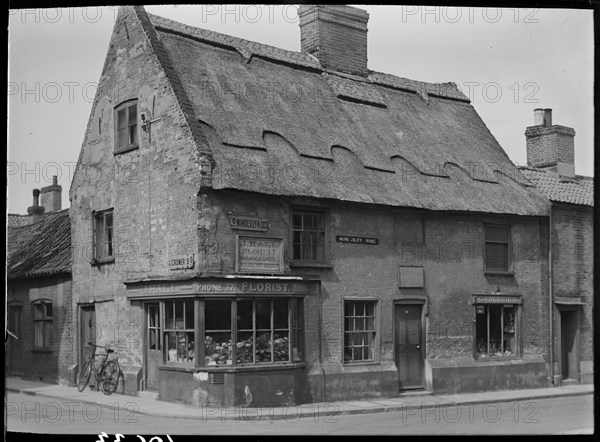 J Hall Florist's Shop, Mundesley Road, North Walsham, North Norfolk, Norfolk, 1947. Creator: Herbert Felton.