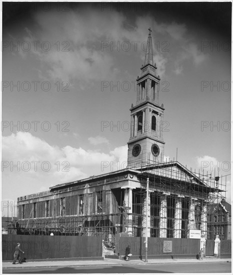 St John's Church, Waterloo Road, Lambeth, London, 1950. Creator: Unknown.