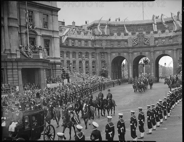 Coronation of Queen Elizabeth II, Admiralty Arch, The Mall, City of Westminster, London, 1953. Creator: Ministry of Works.