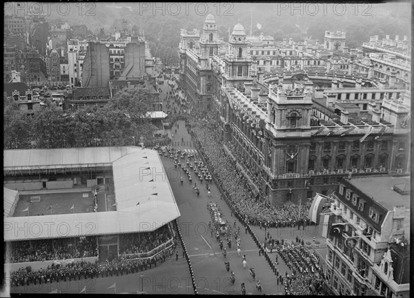 Coronation of Queen Elizabeth II, Parliament Square, City of Westminster, London, 1953. Creator: Ministry of Works.