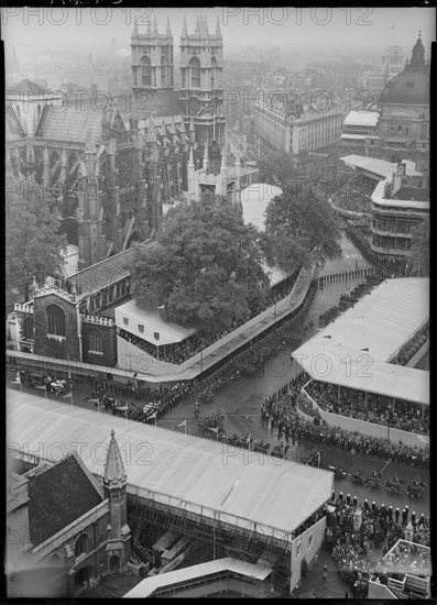 Coronation of Queen Elizabeth II, Parliament Square, City of Westminster, London, 1953. Creator: Ministry of Works.