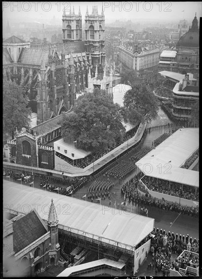 Coronation of Queen Elizabeth II, Parliament Square, City of Westminster, London, 1953. Creator: Ministry of Works.