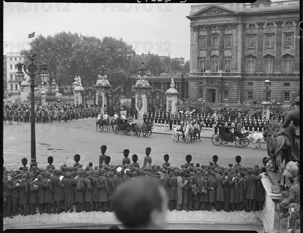 Coronation of Queen Elizabeth II, Buckingham Palace, The Mall, City of Westminster, London, 1953. Creator: Ministry of Works.