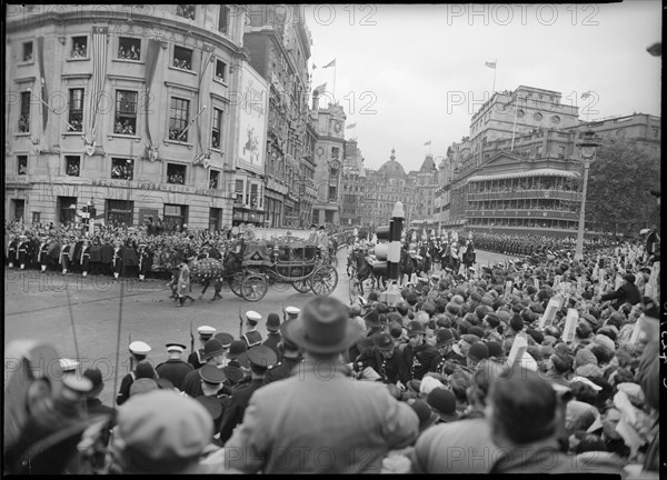 Coronation of Queen Elizabeth II, Trafalgar Square, City of Westminster, London, 1953. Creator: Ministry of Works.