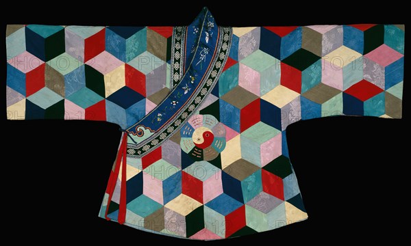 Boy's Baijia Pao ("One Hundred Household" Robe), China, Qing dynasty (1644-1911), 1850/1900. Creator: Unknown.