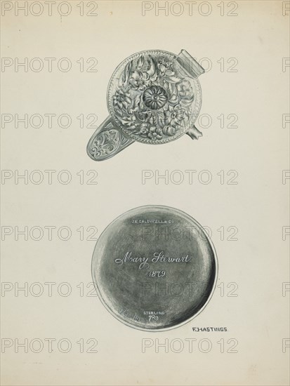 Silver Chocolate Pot, c. 1938. Creator: Florence Hastings.