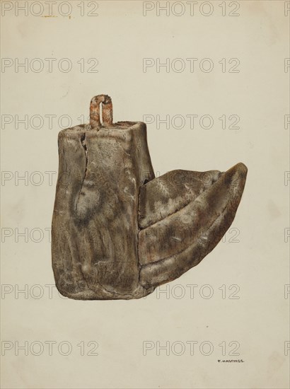 Wooden Stirrup, c. 1938. Creator: Florence Hastings.