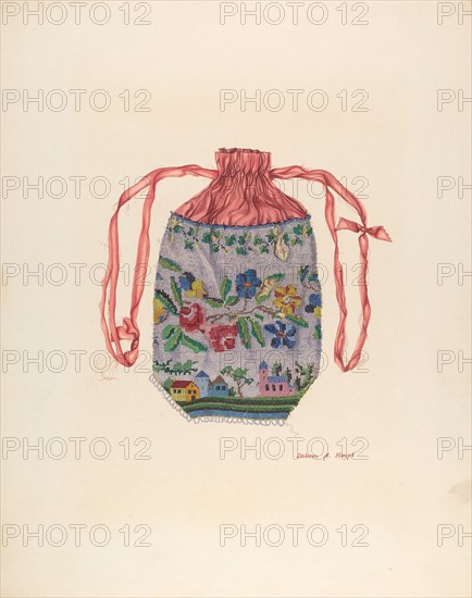 Beaded Bag, c. 1941. Creator: Dolores Haupt.