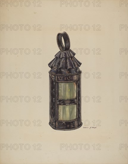 Horn Lantern, c. 1939. Creator: Dolores Haupt.