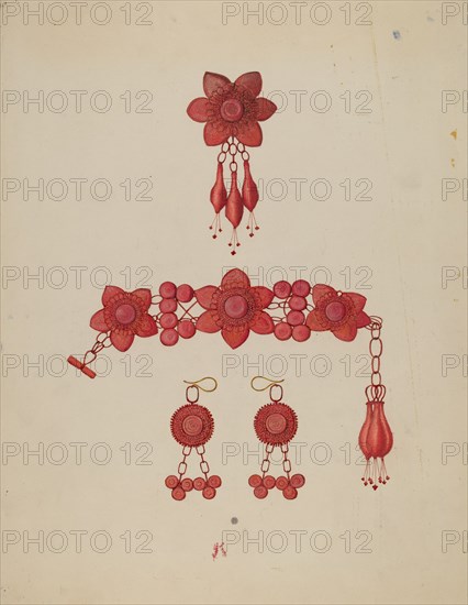 Horsehair Jewelry, c. 1937. Creator: William High.