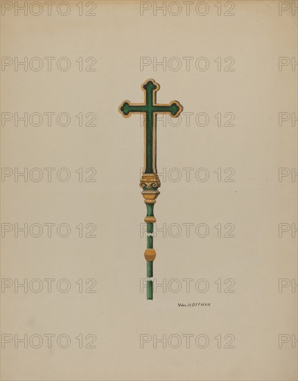 Processional Cross, c. 1936. Creator: William Hoffman.