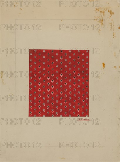 Homespun Cotton Textile, c. 1937. Creator: Percival Jenner.