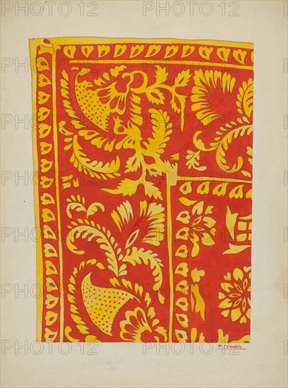 Silk Kerchief, c. 1937. Creator: Percival Jenner.