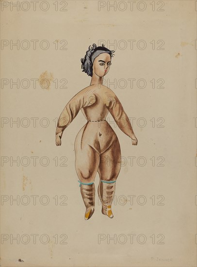 Primitive Doll, c. 1936. Creator: Percival Jenner.