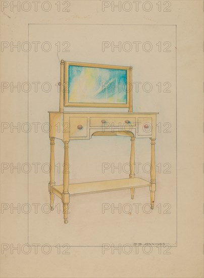 Washstand, c. 1936. Creator: Walter W. Jennings.