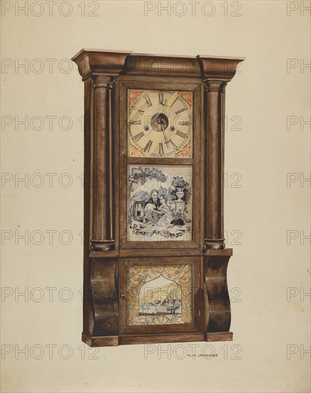 Clock, c. 1936. Creator: Walter W. Jennings.