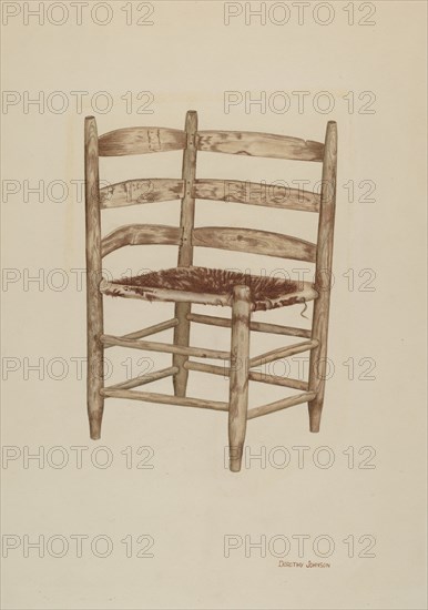 Double Back Chair, c. 1939. Creator: Dorothy Johnson.