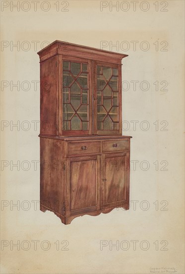 Cupboard, c. 1938. Creator: Virginia Kennady.