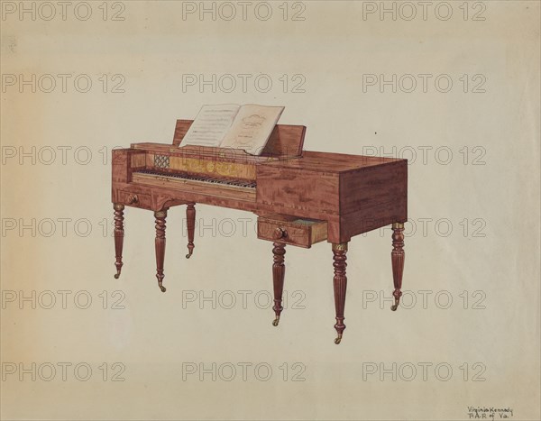 Piano, c. 1939. Creator: Virginia Kennady.