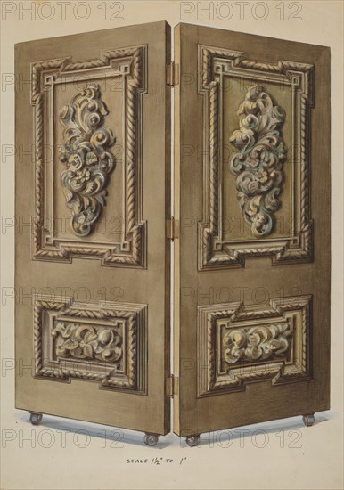 Doors, c. 1936. Creator: Alfred Koehn.