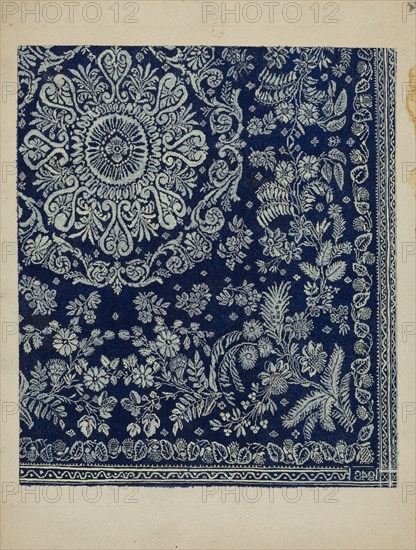 Woven Coverlet, 1935/1942. Creator: Dorothy Lacey.