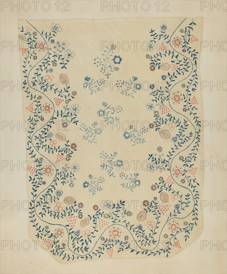 Embroidered Blanket, c. 1937. Creator: Dorothy Lacey.