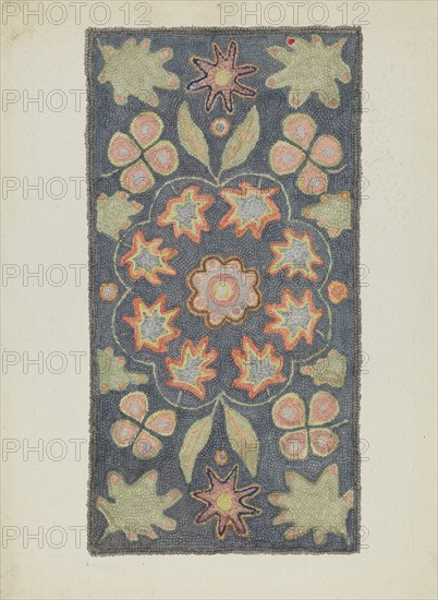 Hooked Rug, 1935/1942. Creator: Dorothy Lacey.