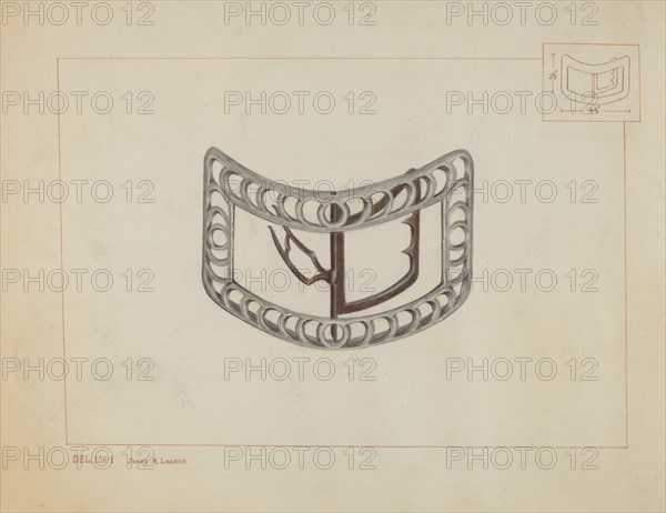 Knee Buckles, c. 1937. Creator: James M. Lawson.