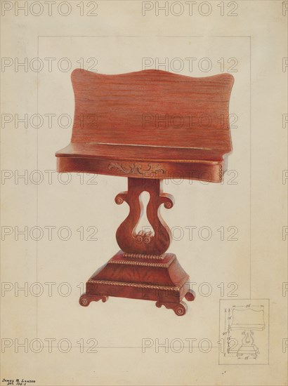 Wall Table, c. 1937. Creator: James M. Lawson.