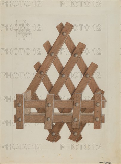 Comb and Brush Rack, c. 1936. Creator: James M. Lawson.