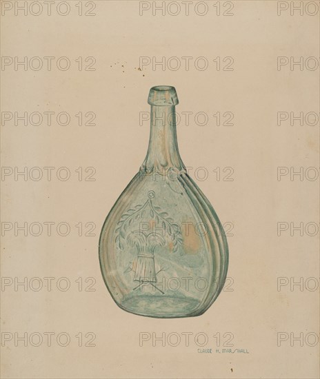 Glass Bottle, c. 1940. Creator: Claude Marshall.