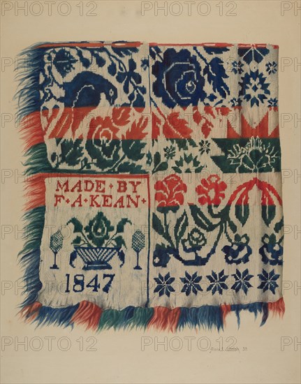 Coverlet, 1938. Creator: Alois E. Ulrich.