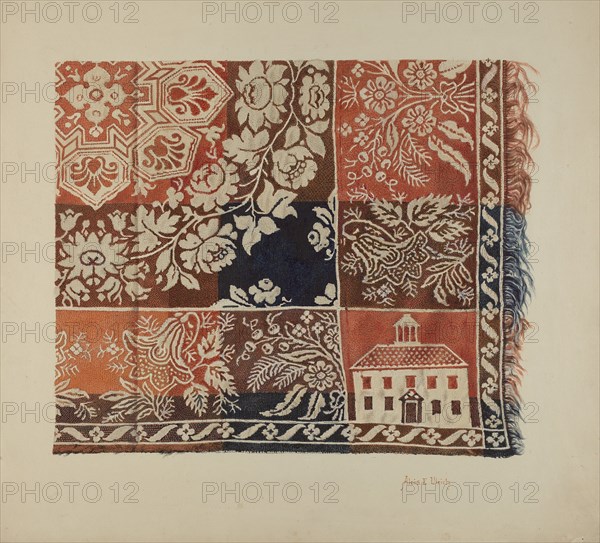 Woven Coverlet, 1935/1942. Creator: Alois E. Ulrich.