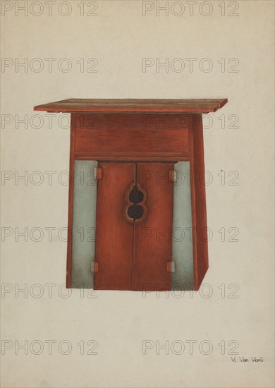 Altar for Chinese Temple, c. 1939. Creator: Vera Van Voris.